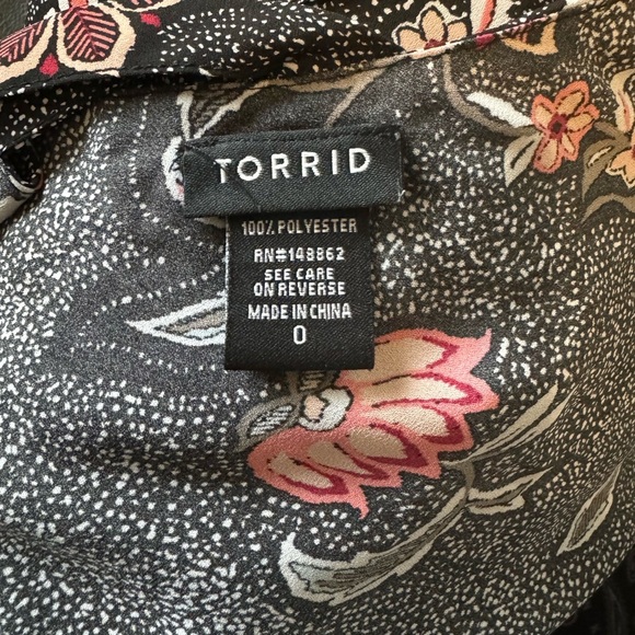 Torrid Tank Floral Pink Black Layered Cami Top 0X - Picture 4 of 4